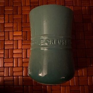 Vintage Green Le Creuset utensil crock